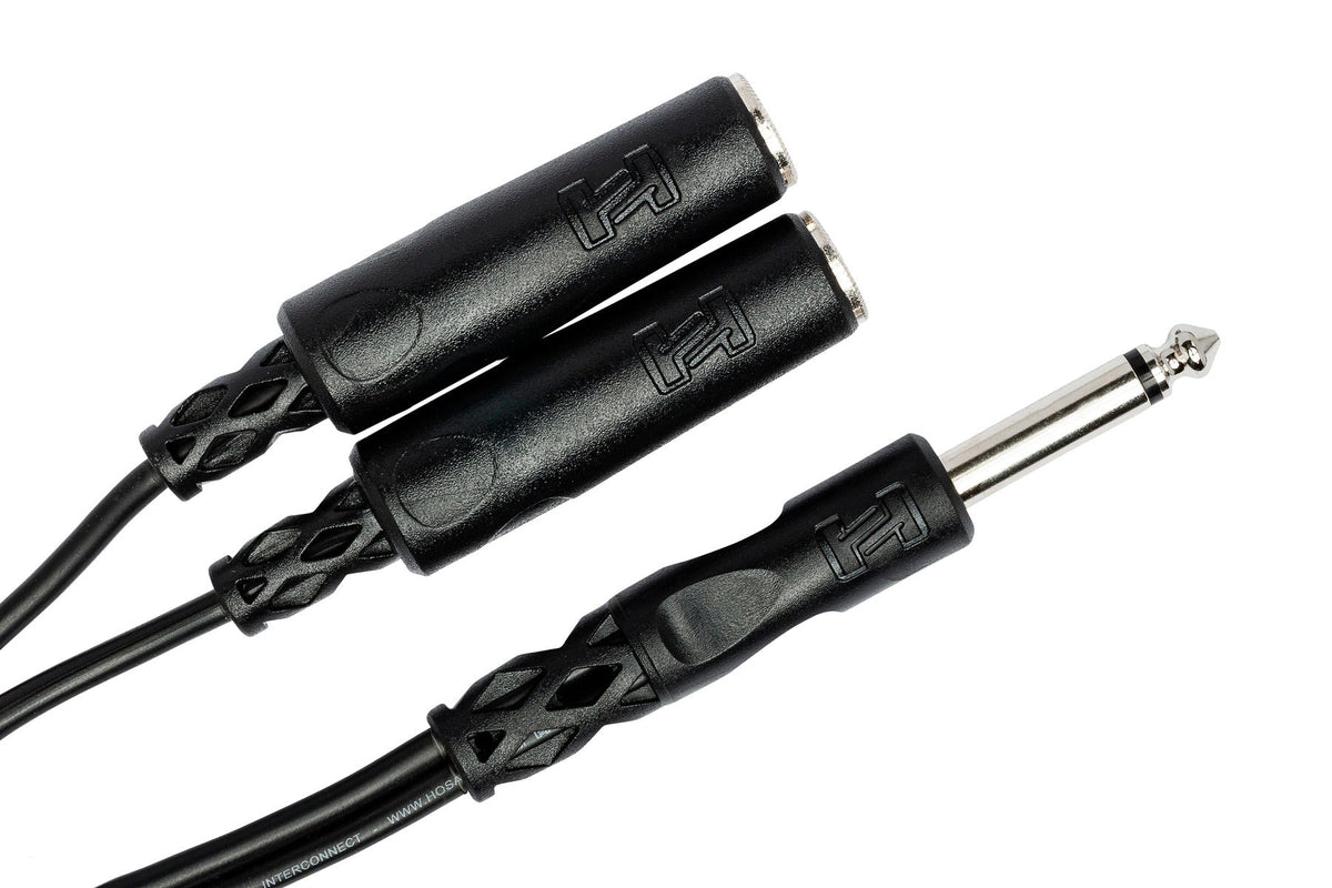 Hosa YPP-111 Y-Cable (1/4 in TS to Dual 1/4 in TSF)