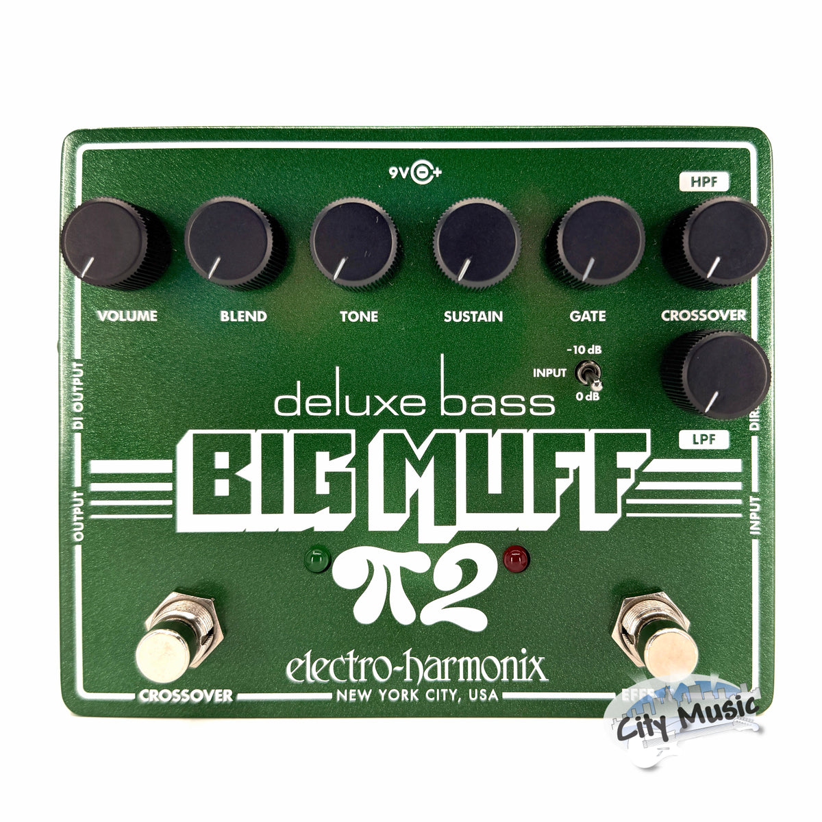 Used Electro-Harmonix EHX Deluxe Bass Big Muff Pi 2 Dual Op-Amp Fuzz Guitar Pedal ♫