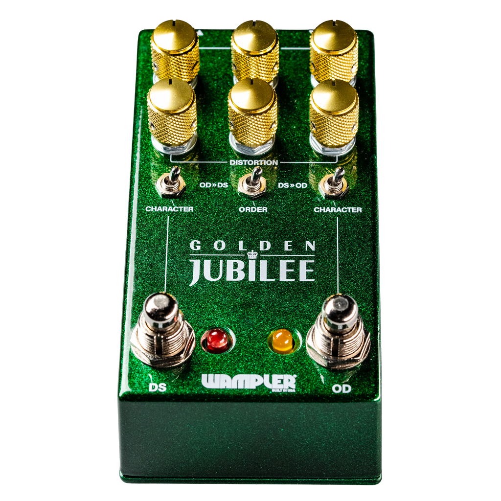 Wampler Golden Jubilee overdrive distortion pedal - side profile view