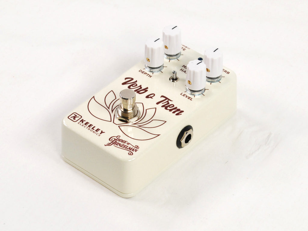 Keeley VoT Verb o Trem reverb tremolo pedal — side view