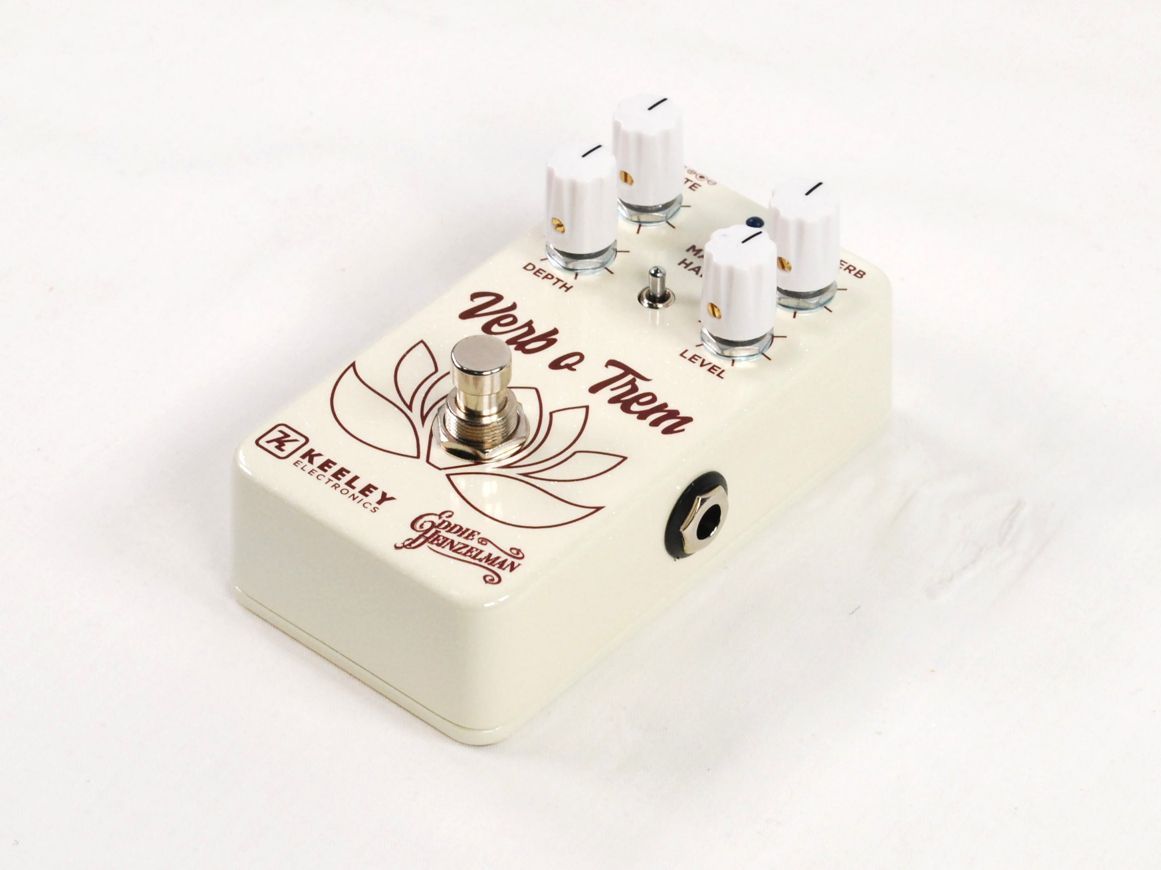 Keeley VoT Verb o Trem reverb tremolo pedal — side view
