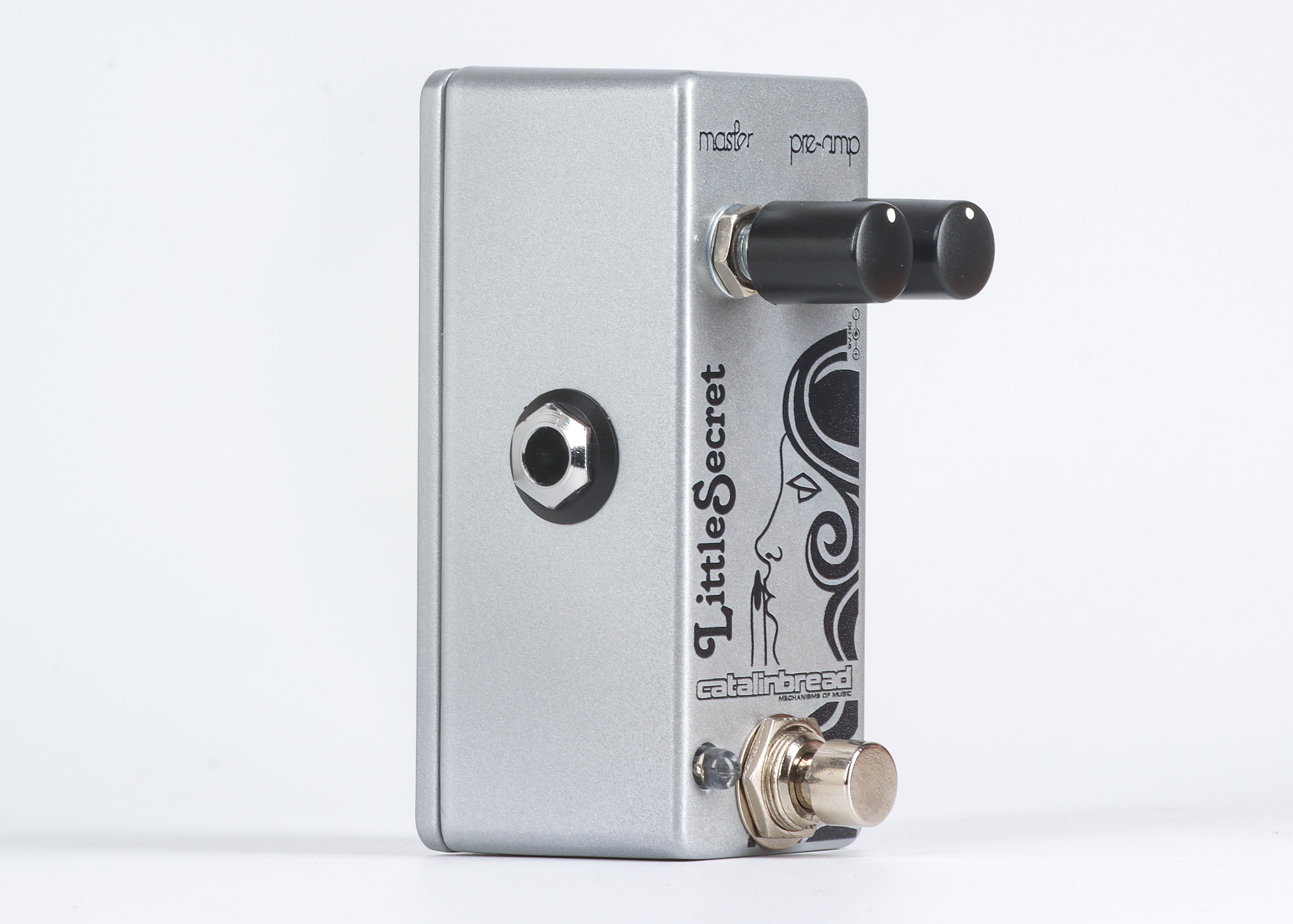 Catalinbread Little Secret Mini preamp pedal — opposite side profile