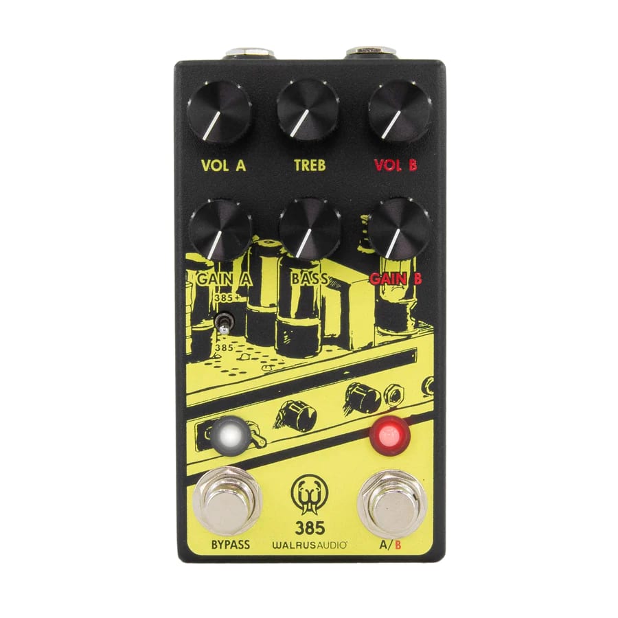 Walrus Audio 385 MKII overdrive pedal — angled view