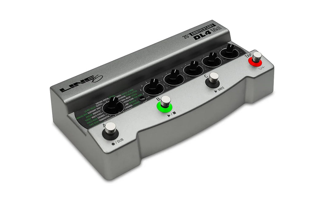 Line 6 DL4 MkII 25th Anniversary delay pedal — controls detail