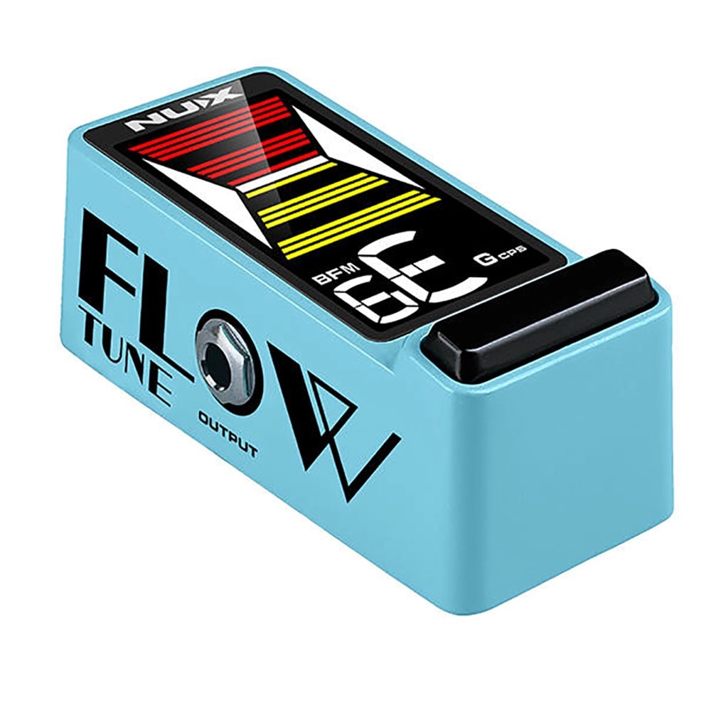 NUX NTU-3 Flow Tune MKII tuner pedal — angled blue enclosure
