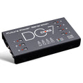 CIOKS DC7 black pedal power supply — angled top view, 7 isolated outlets