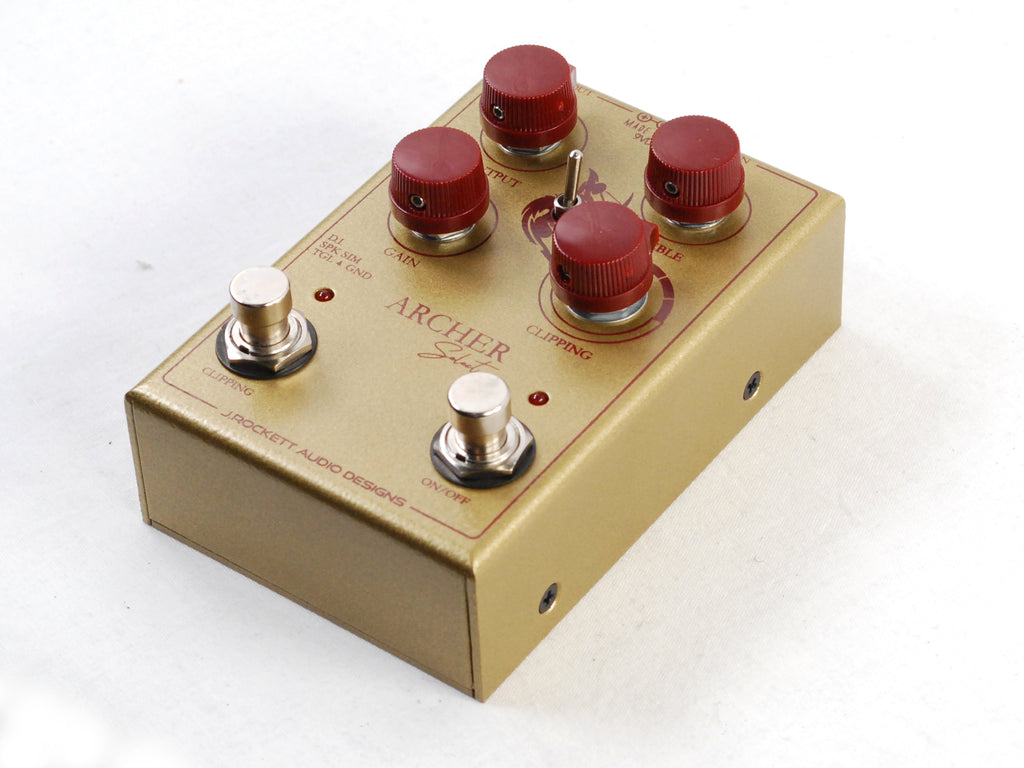 J. Rockett Archer Select overdrive pedal footswitches detail