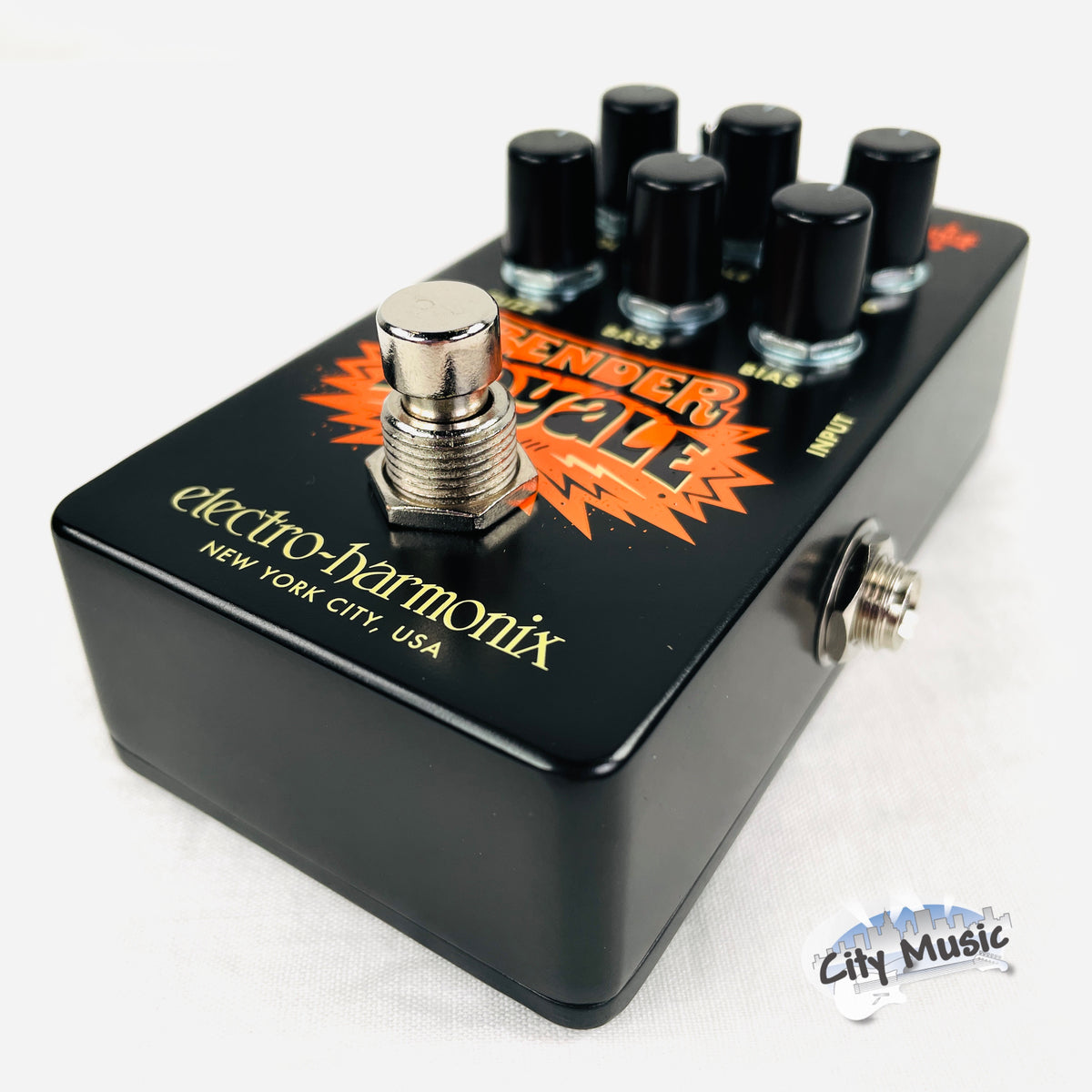 Used Electro-Harmonix EHX Bender Royale Germanium Fuzz Guitar Pedal Black ♫