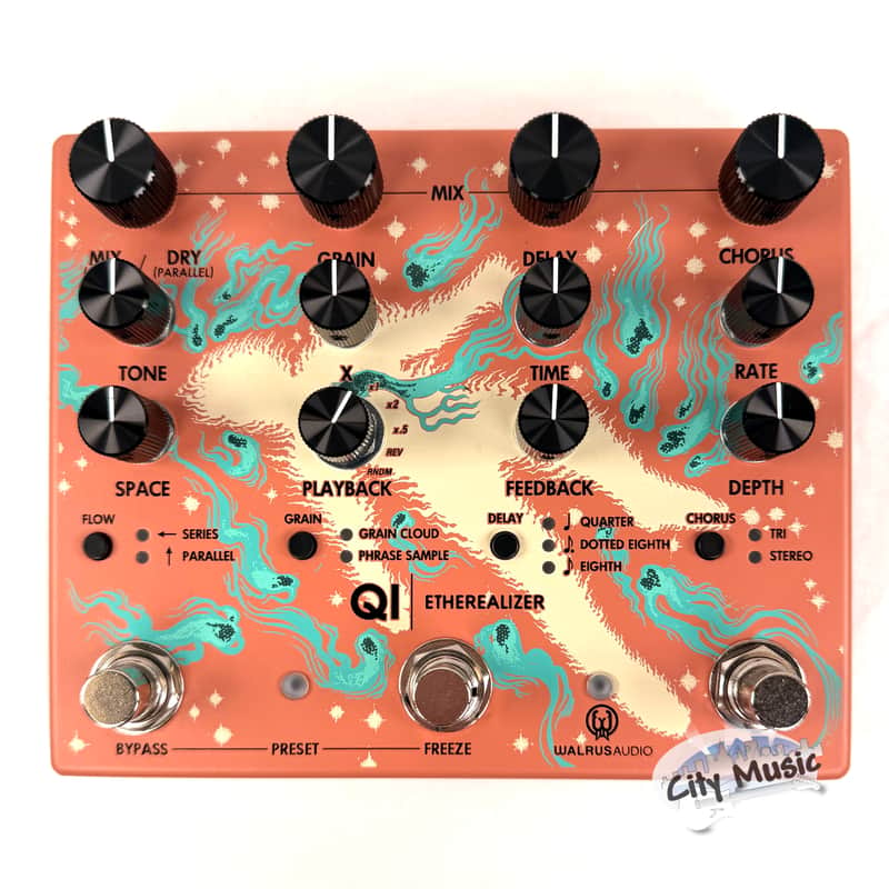 Used Walrus Audio Qi Etherealizer Multi Effects Guitar Pedal Terracotta