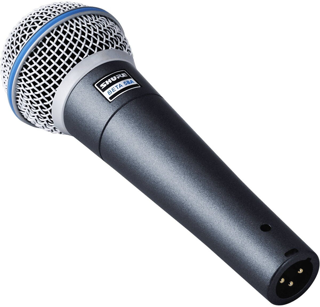Shure BETA 58A vocal microphone — XLR connector detail