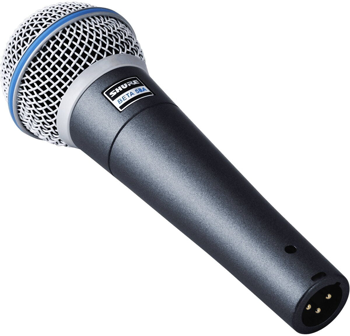 Shure BETA 58A vocal microphone — XLR connector detail