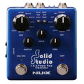NUX NSS-5 Solid Studio IR loader guitar pedal — blue enclosure, top view with cab and mic knobs