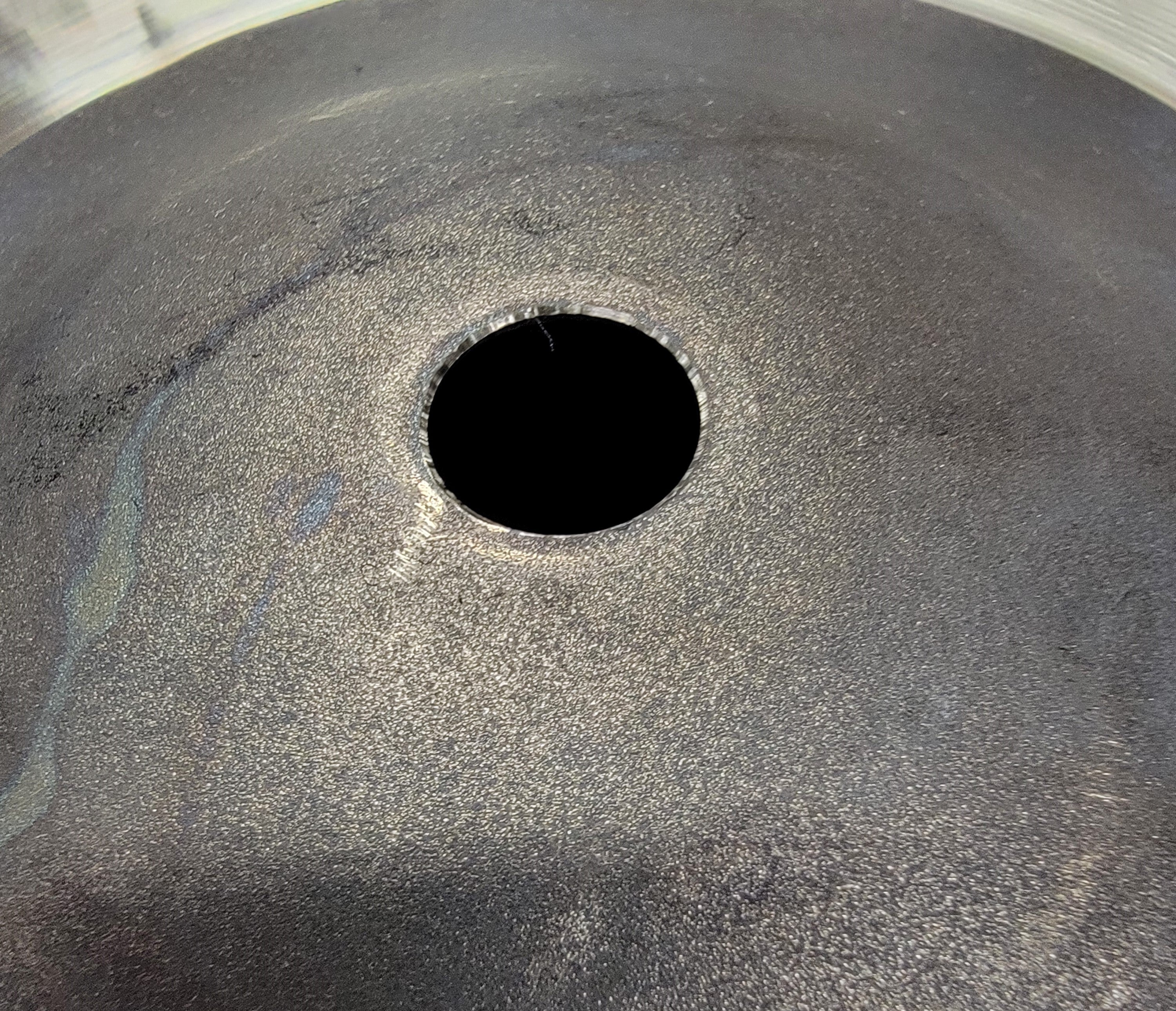 Zildjian K0726 K Sweet Hi-Hat - hammering texture close-up