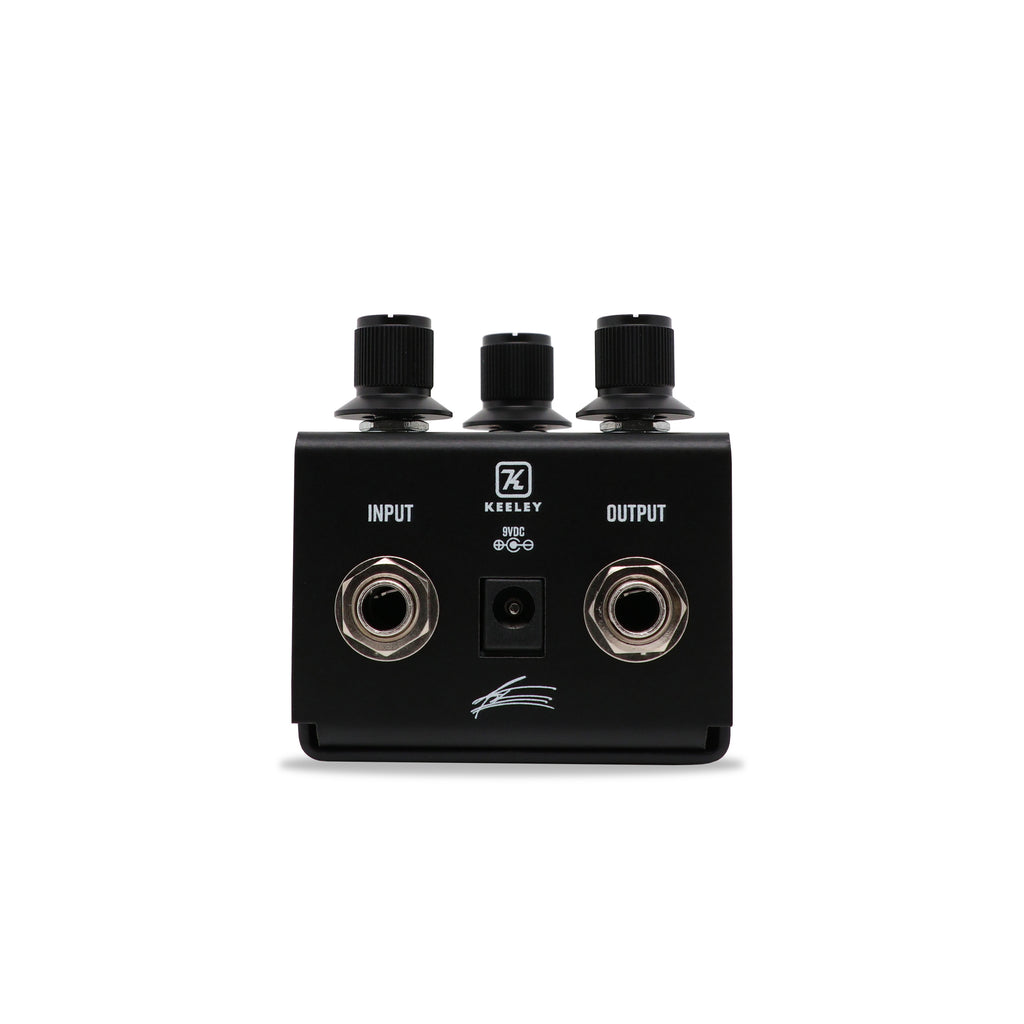 Keeley Mk3 Driver overdrive pedal — black enclosure, control detail