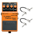 Boss DS-2 Turbo Distortion pedal with two included patch cables