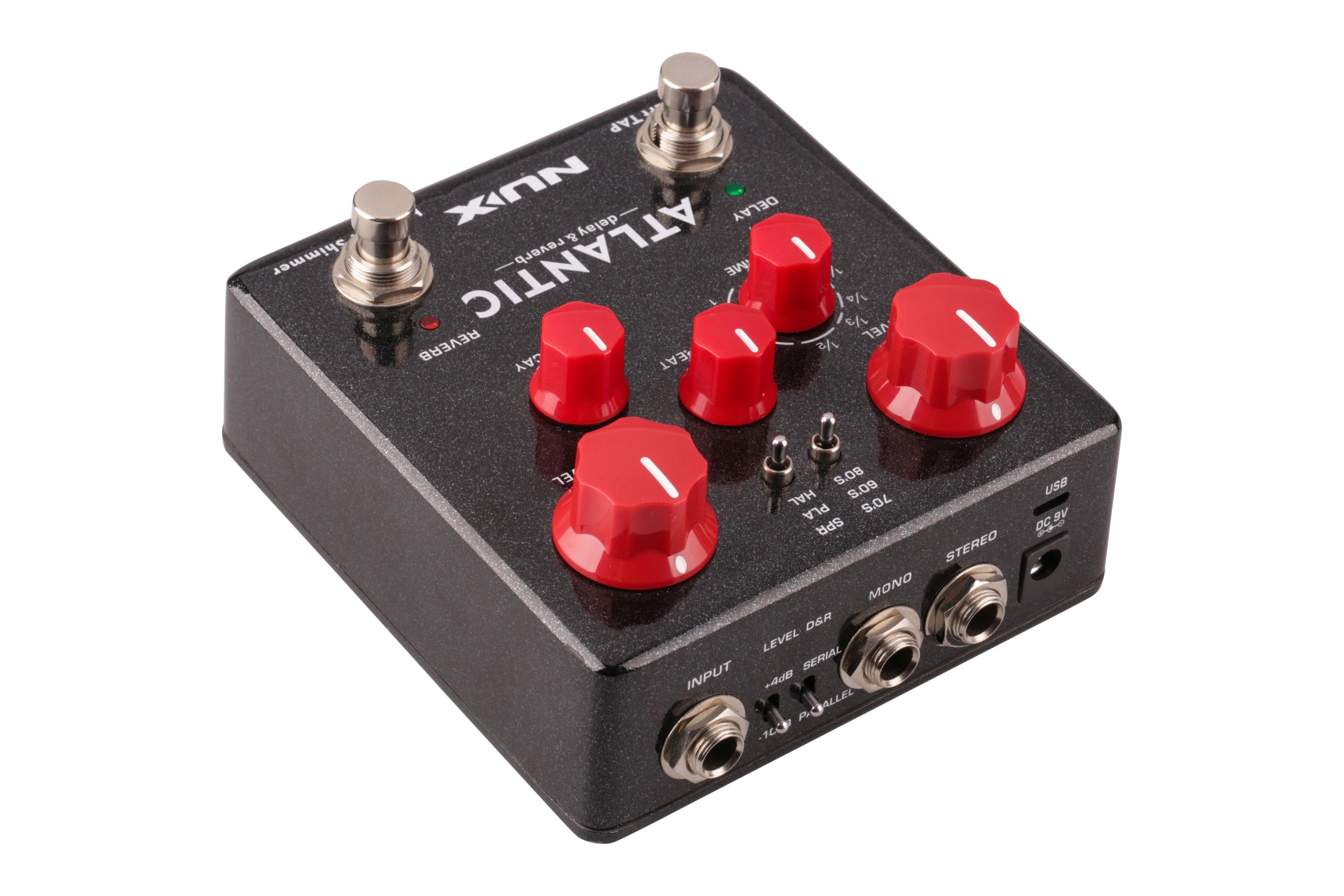 NUX NDR-5 Atlantic delay & reverb pedal — side input detail