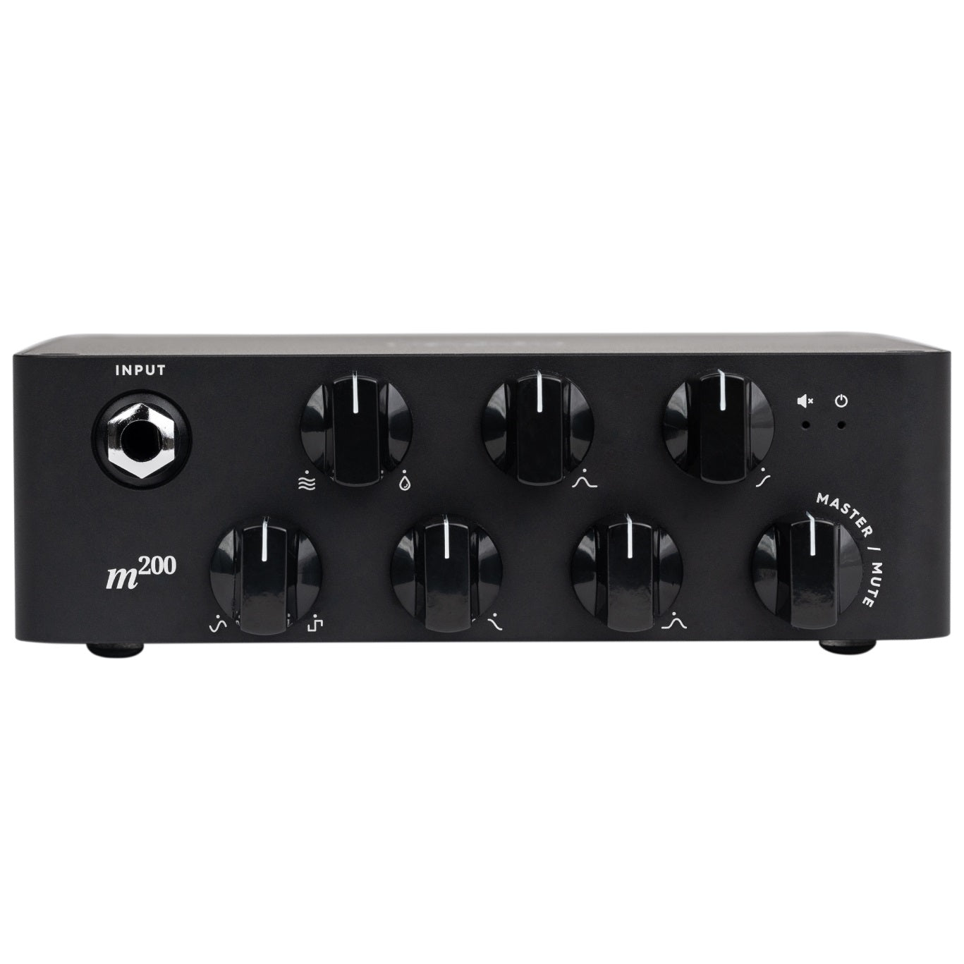 Darkglass Microtubes 200 bass amp head — black front panel controls
