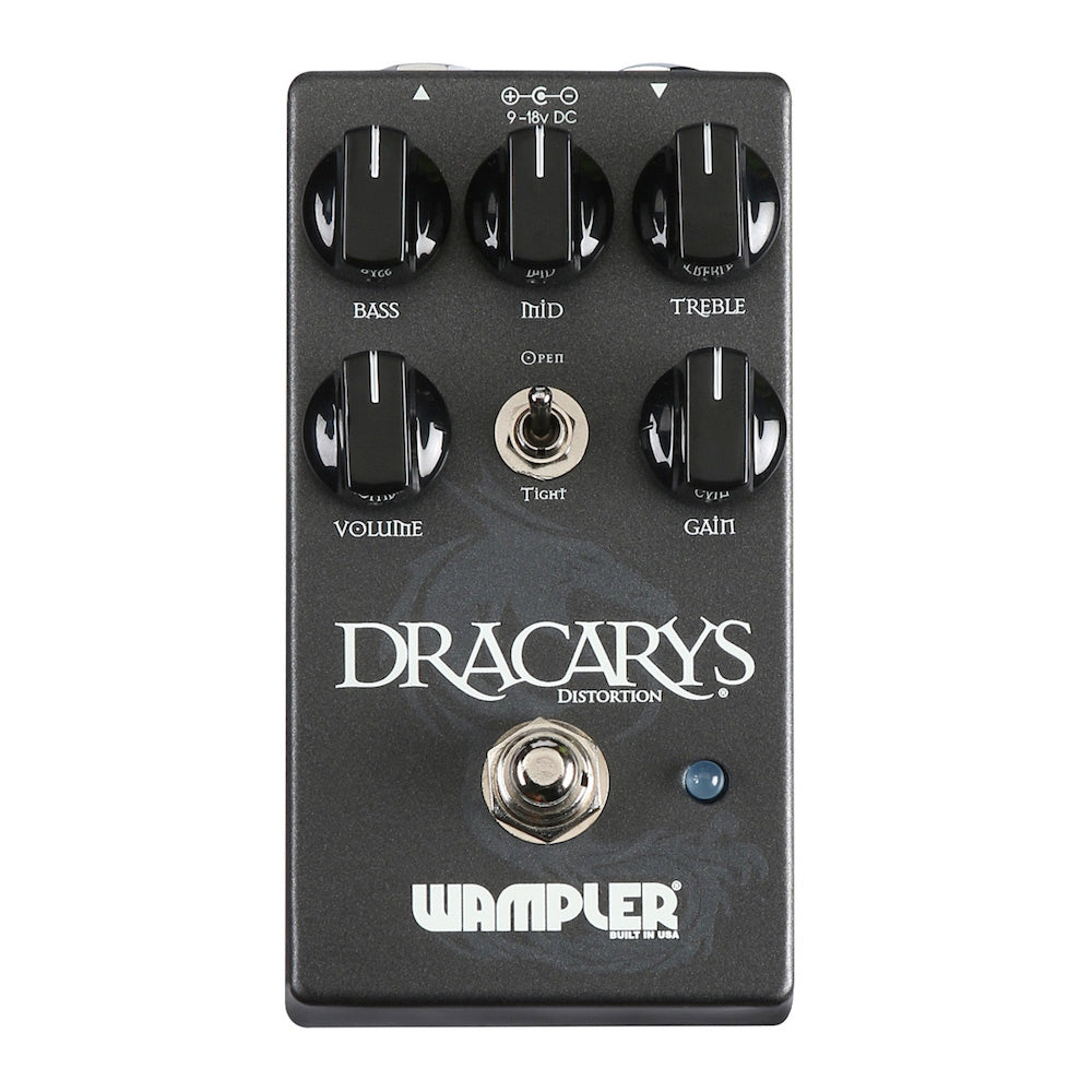 Wampler Dracarys Distortion pedal — angled side view