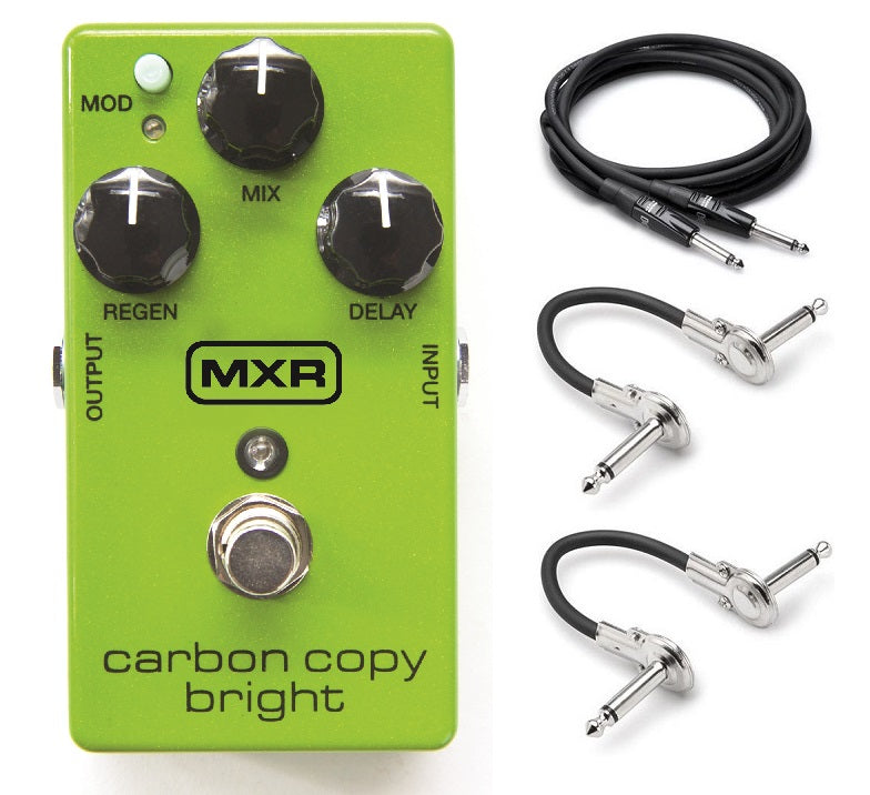 MXR M269SE Carbon Copy Bright Analog Delay w/ Hosa Cables