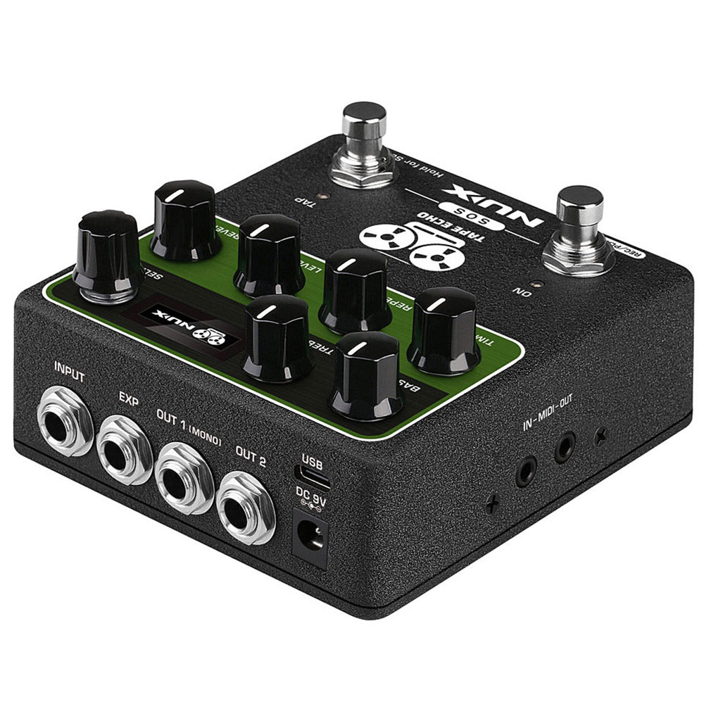 NUX NDD-7 Tape Echo pedal — side input/output jacks