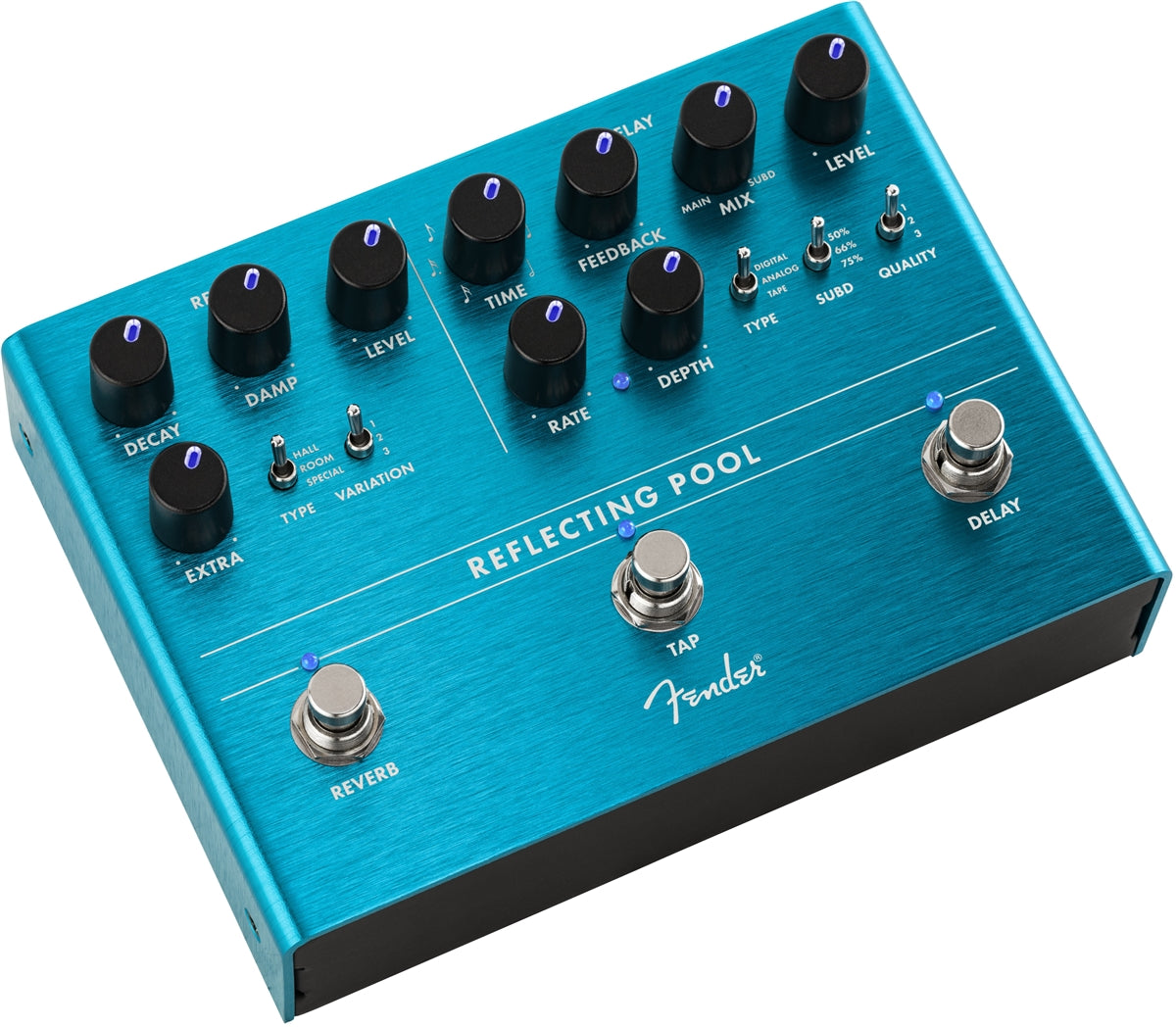 New Fender Reflecting Pool Delay & Reverb Guitar Effects Pedal