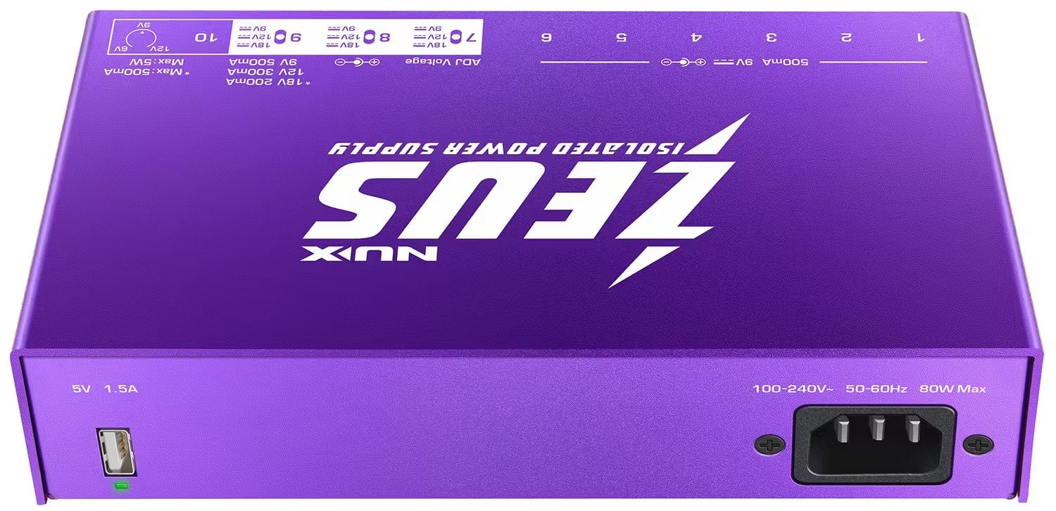 NUX Zeus power supply rear IEC input