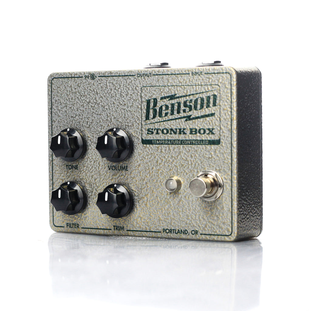 Benson Stonk Box fuzz pedal — angled view