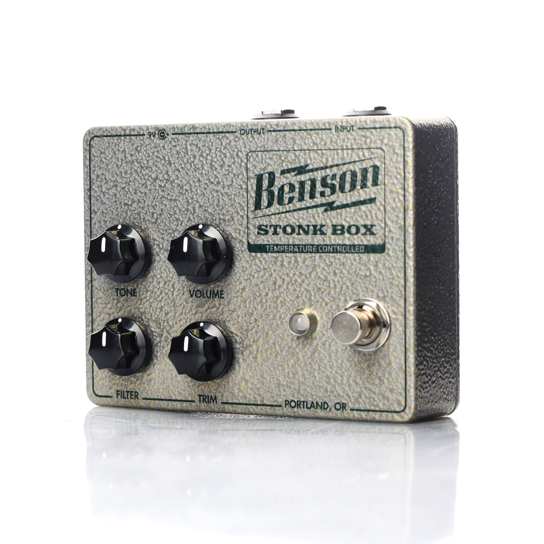 Benson Stonk Box fuzz pedal — angled view
