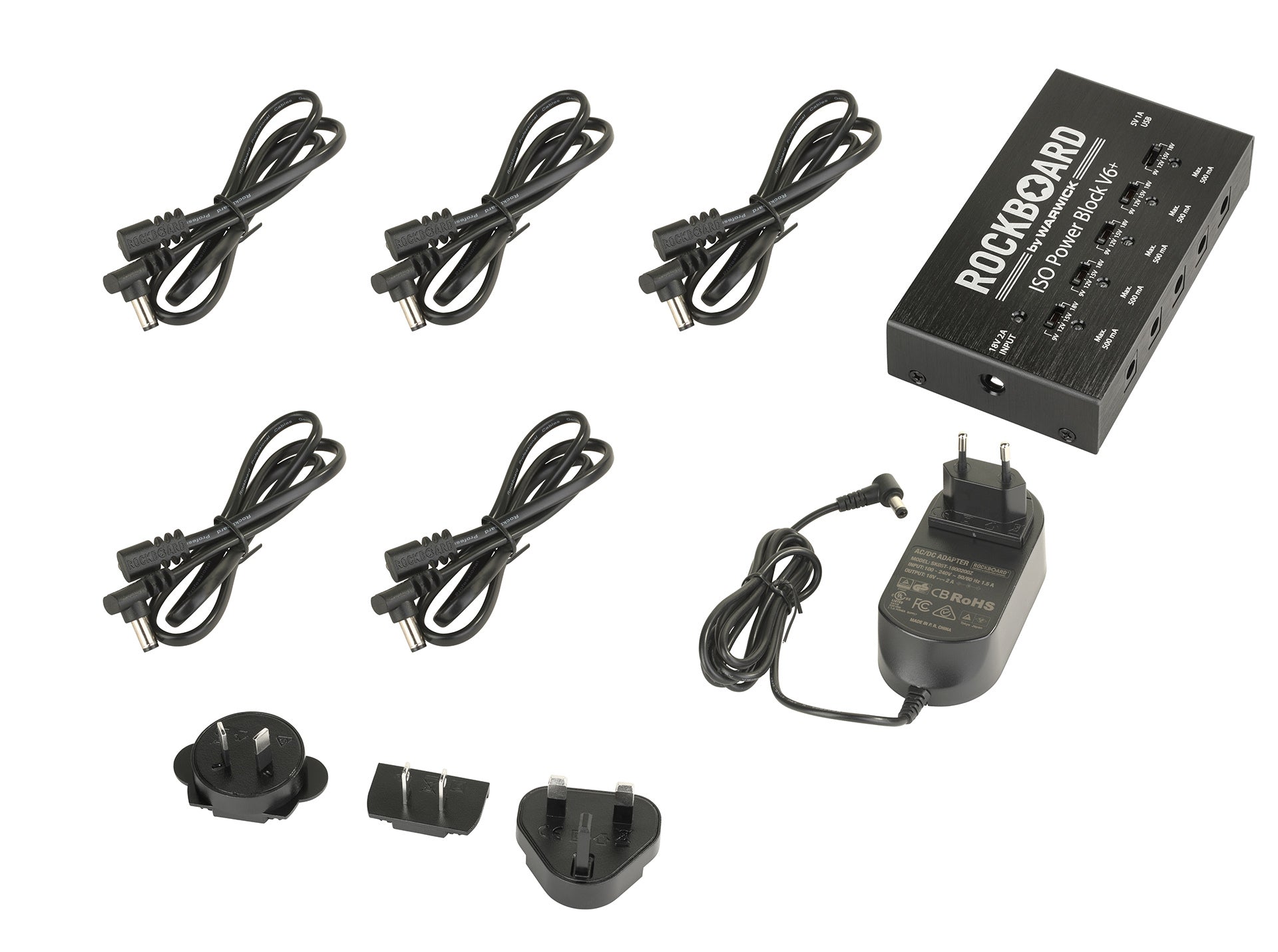 RockBoard ISO Power Block V6+ pedal power supply - rear input view