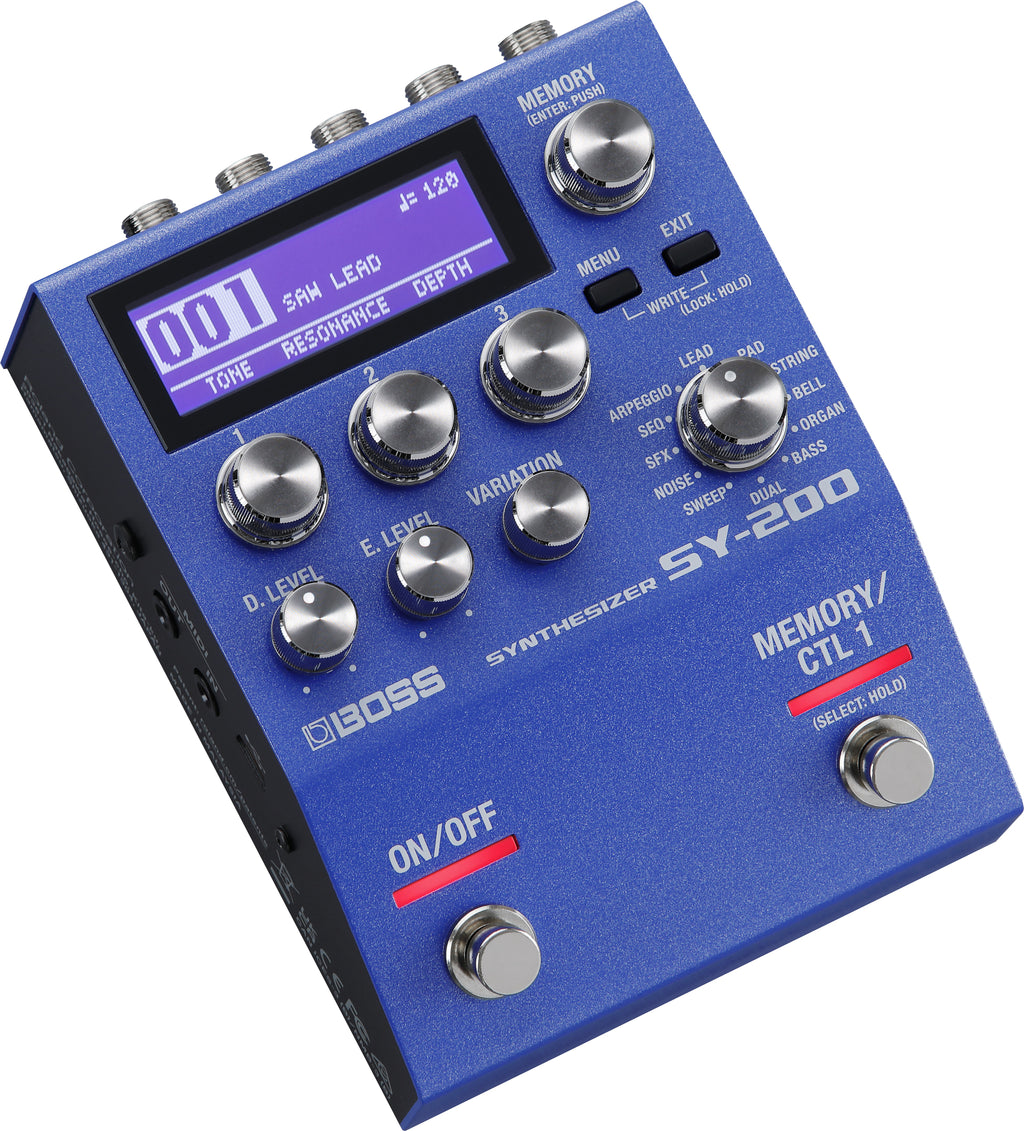 Boss SY-200 synthesizer pedal side jacks