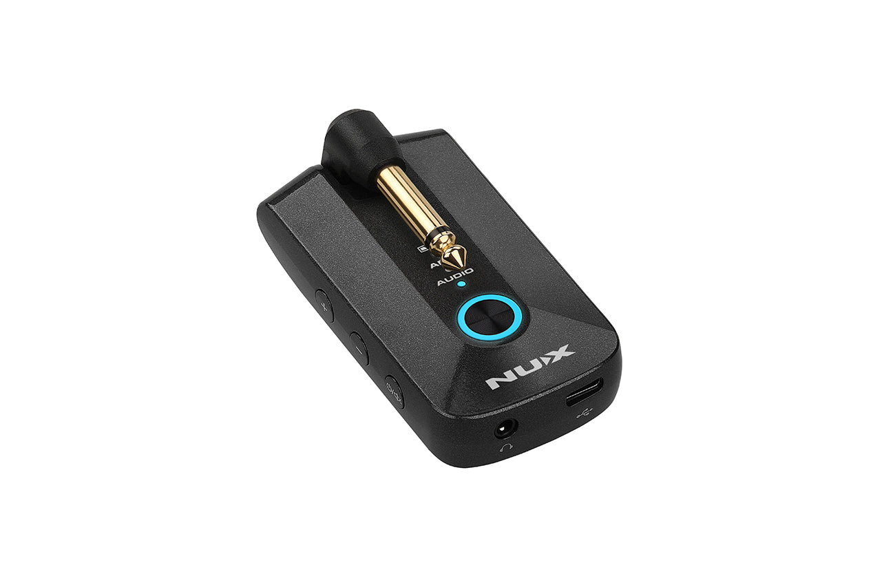 NUX MP-3 Mighty Plug Pro headphone amp — in use