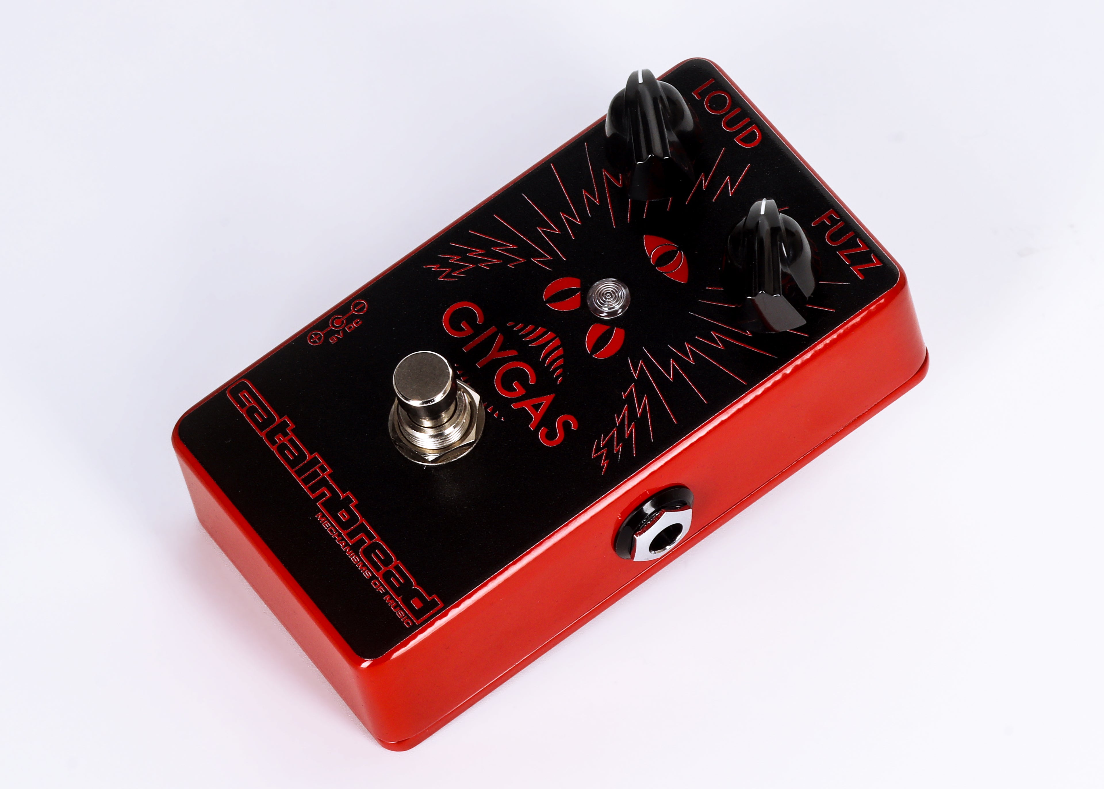 Catalinbread Giygas 2K fuzz pedal — rear view with power input