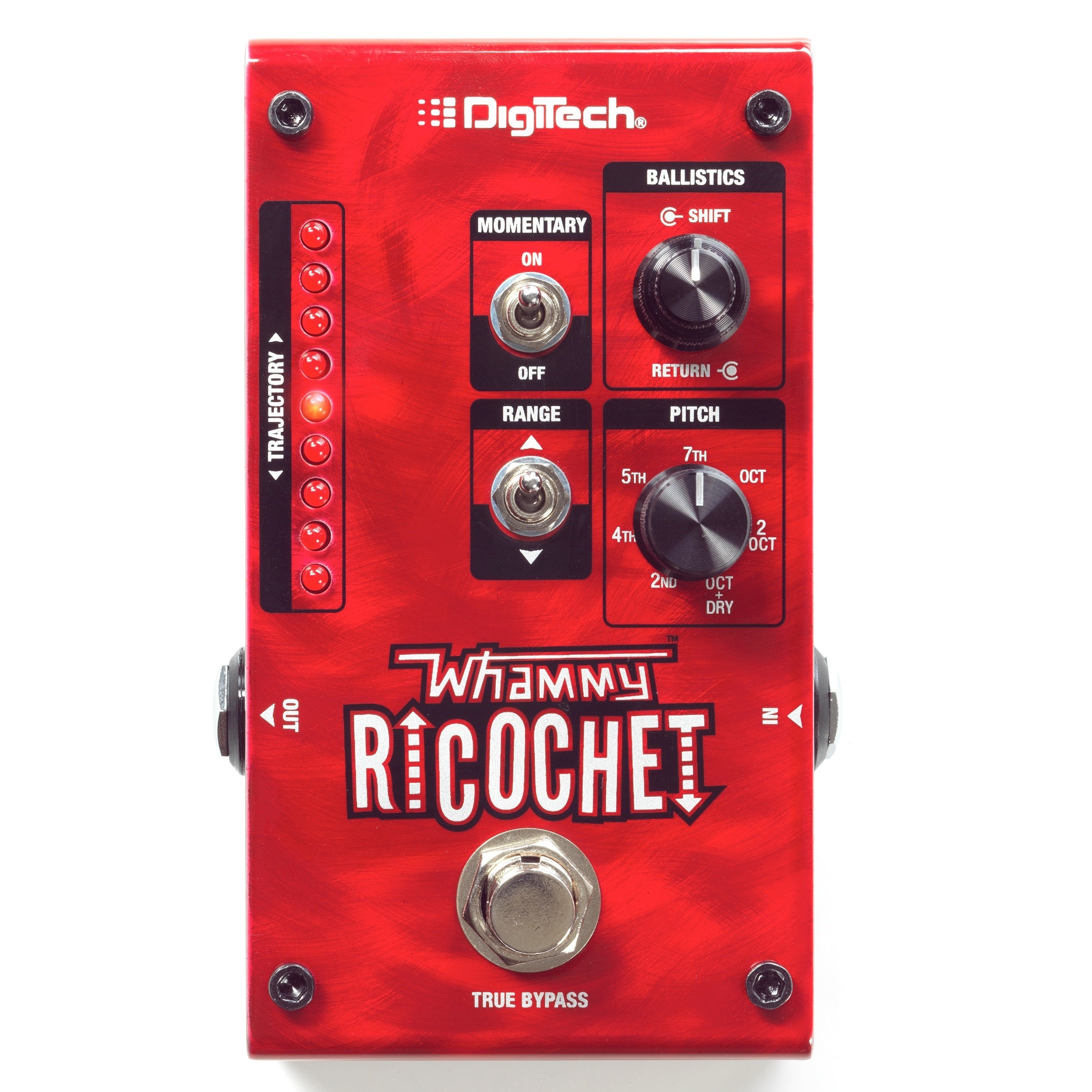 DigiTech Whammy Ricochet pitch shift pedal — control closeup