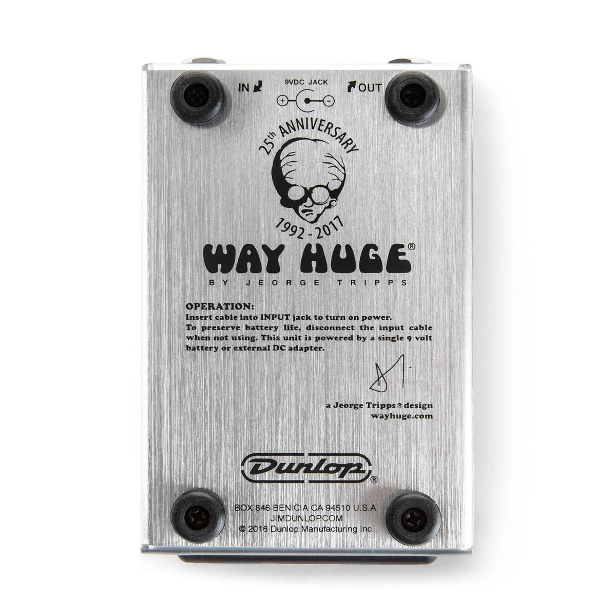 New Dunlop Way Huge WHE206 Electronics Red Llama 25th Anniversary Overdrive!