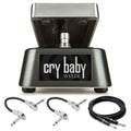 Dunlop WA45 Wylde Audio Cry Baby Wah pedal - silver, front with cables
