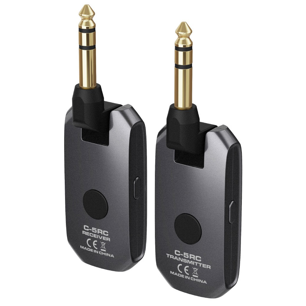 NUX C-5RC wireless system — transmitter plugged into guitar