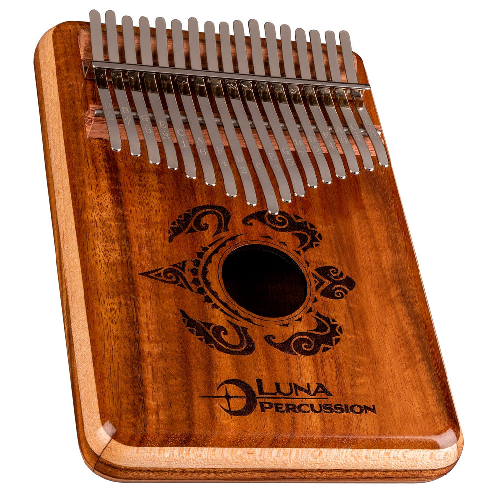Luna Honu Koa 17-key kalimba thumb piano — product listing image
