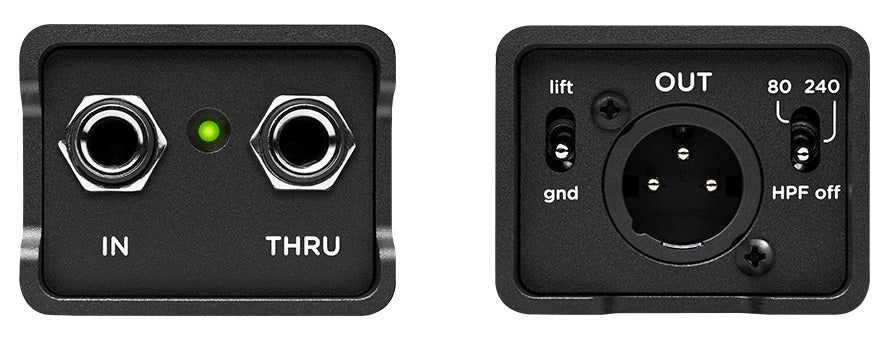 Strymon PCH X1 active DI isolator — jack panel detail