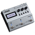 Used Boss VE-500 Vocal Performer pedal in silver, angled view
