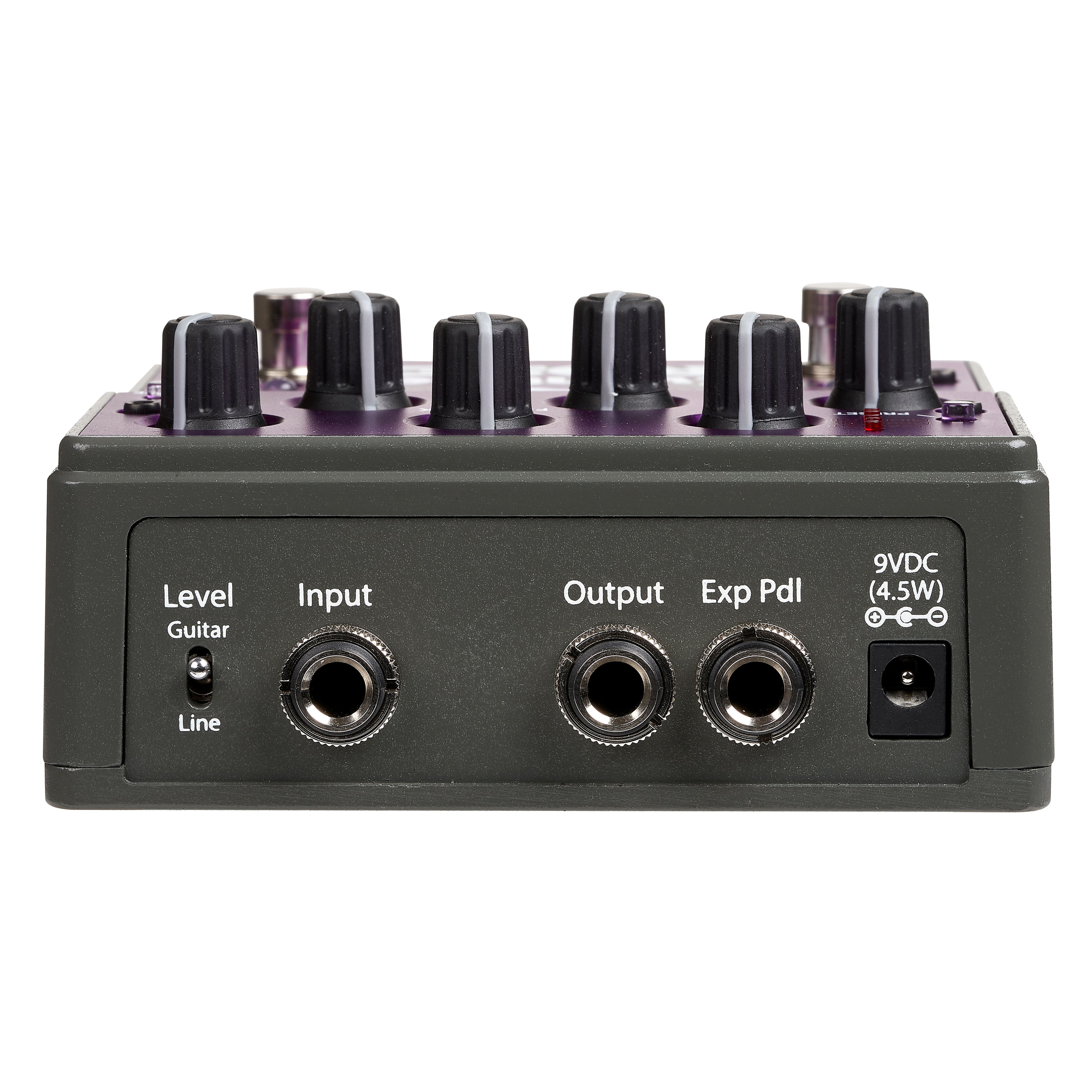 Eventide Rose modulated delay pedal — side jacks