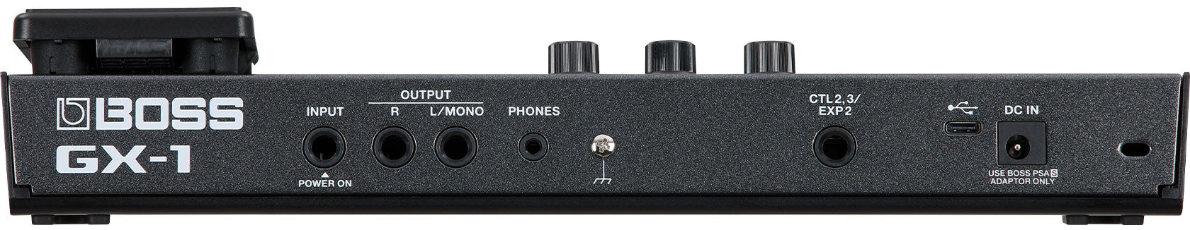 Boss GX-1 guitar multi-effects processor — rear panel input and output jacks