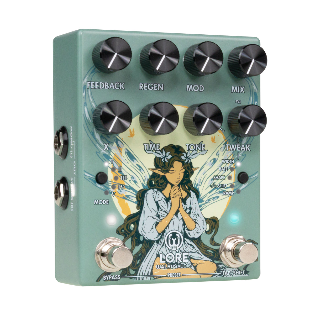 New Walrus Audio Lore MKII Stereo Reverse Soundscape Generator Pedal Green