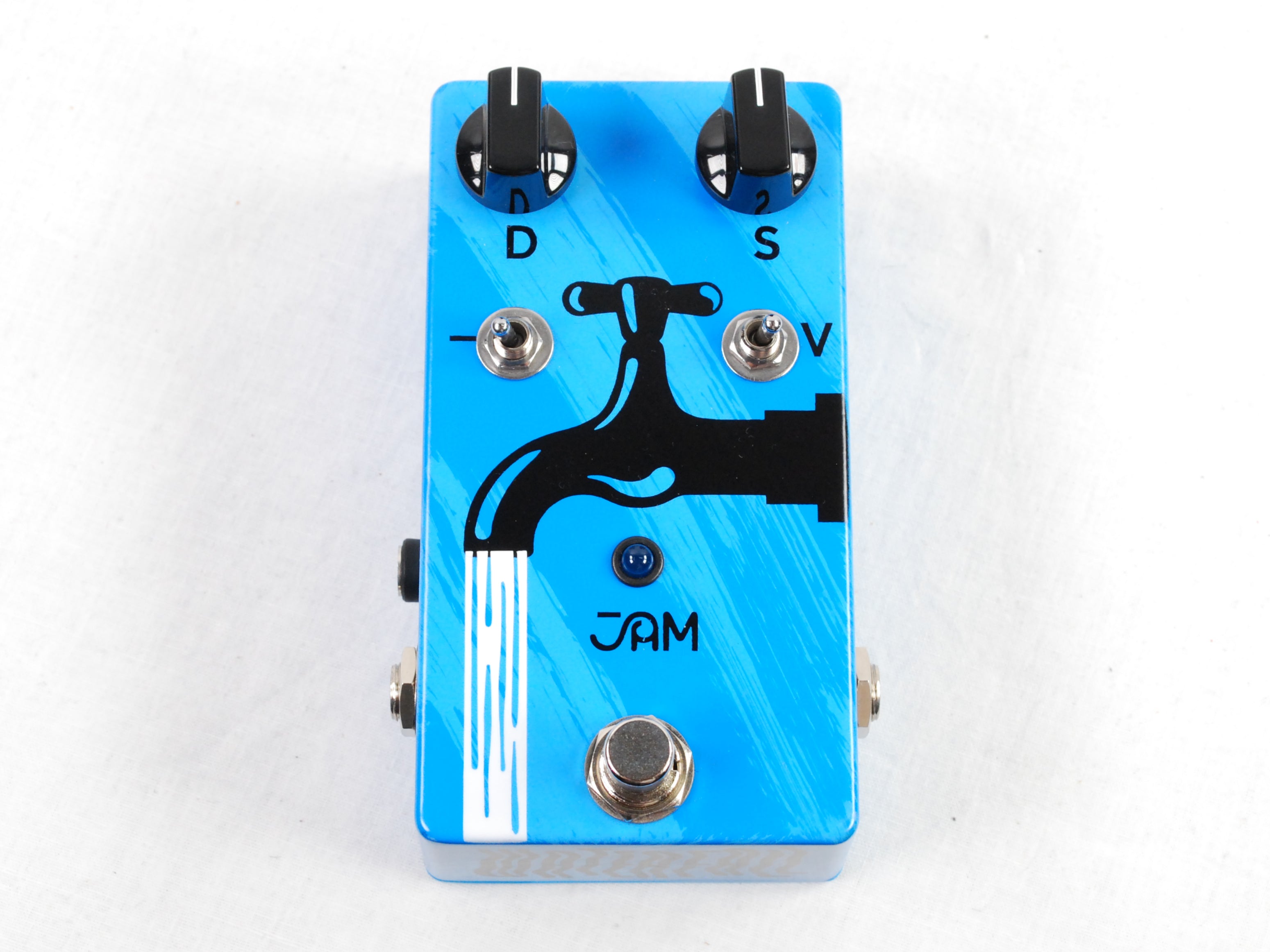 JAM Pedals Waterfall analog chorus pedal — blue enclosure top view