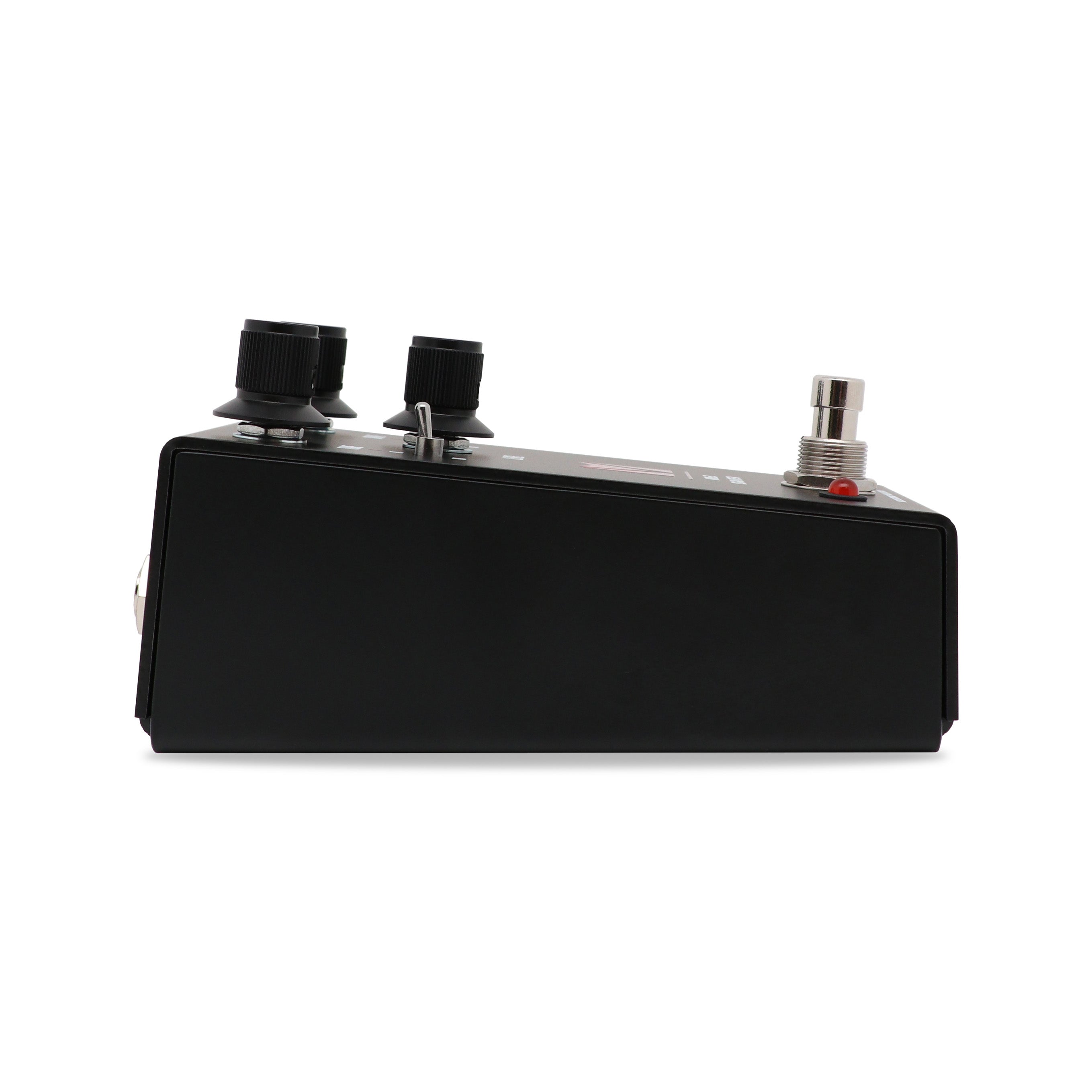 Keeley Mk3 Driver overdrive pedal — black enclosure, opposite side view