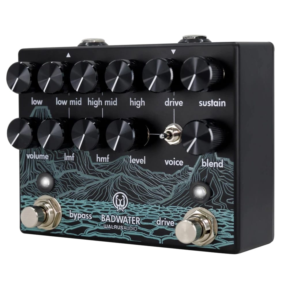 Walrus Audio Badwater bass preamp DI — angled three-quarter view
