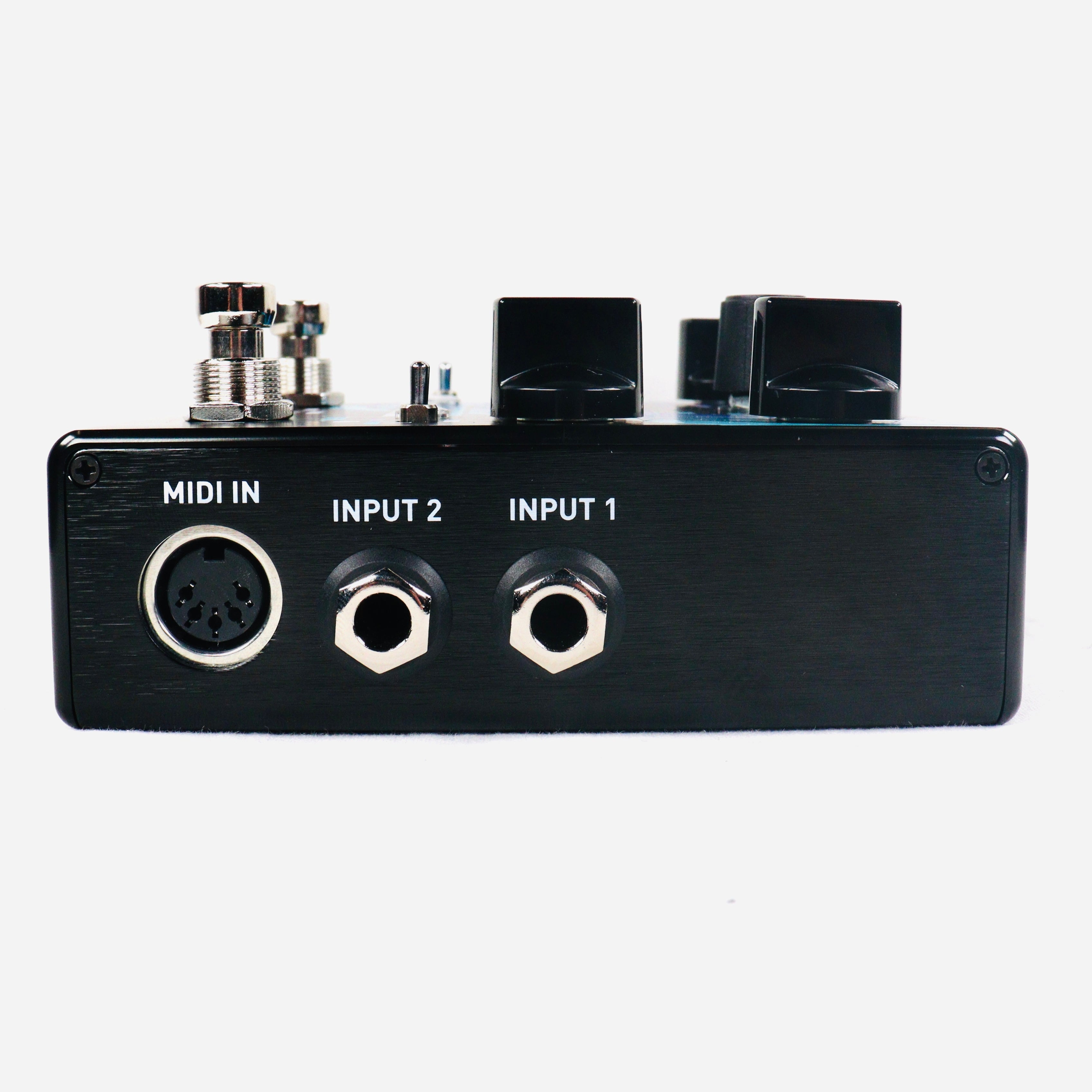 Source Audio Encounter delay reverb pedal — front edge view