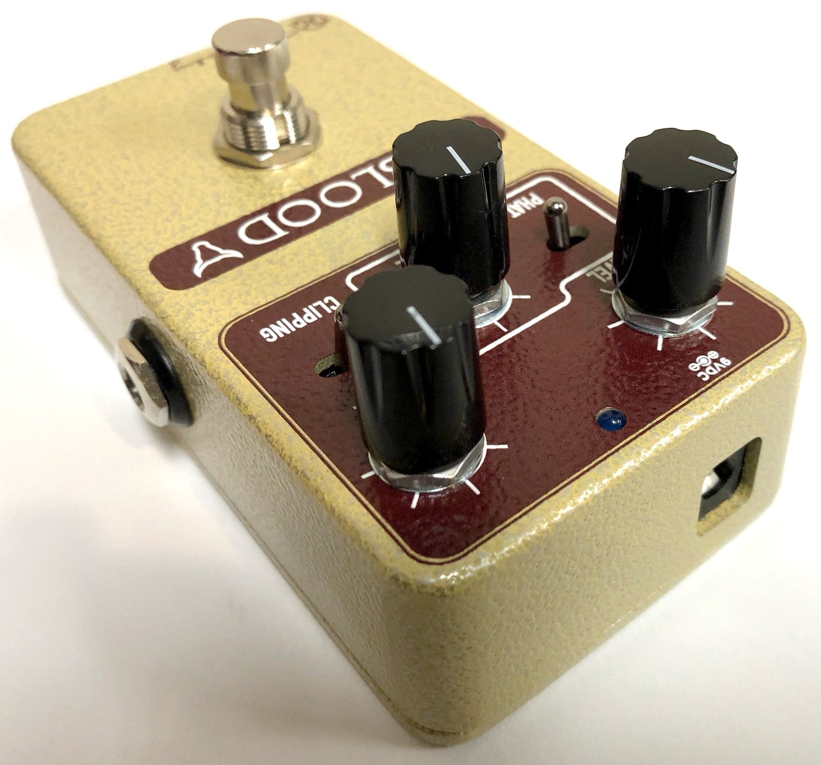 Keeley Oxblood overdrive pedal — side view