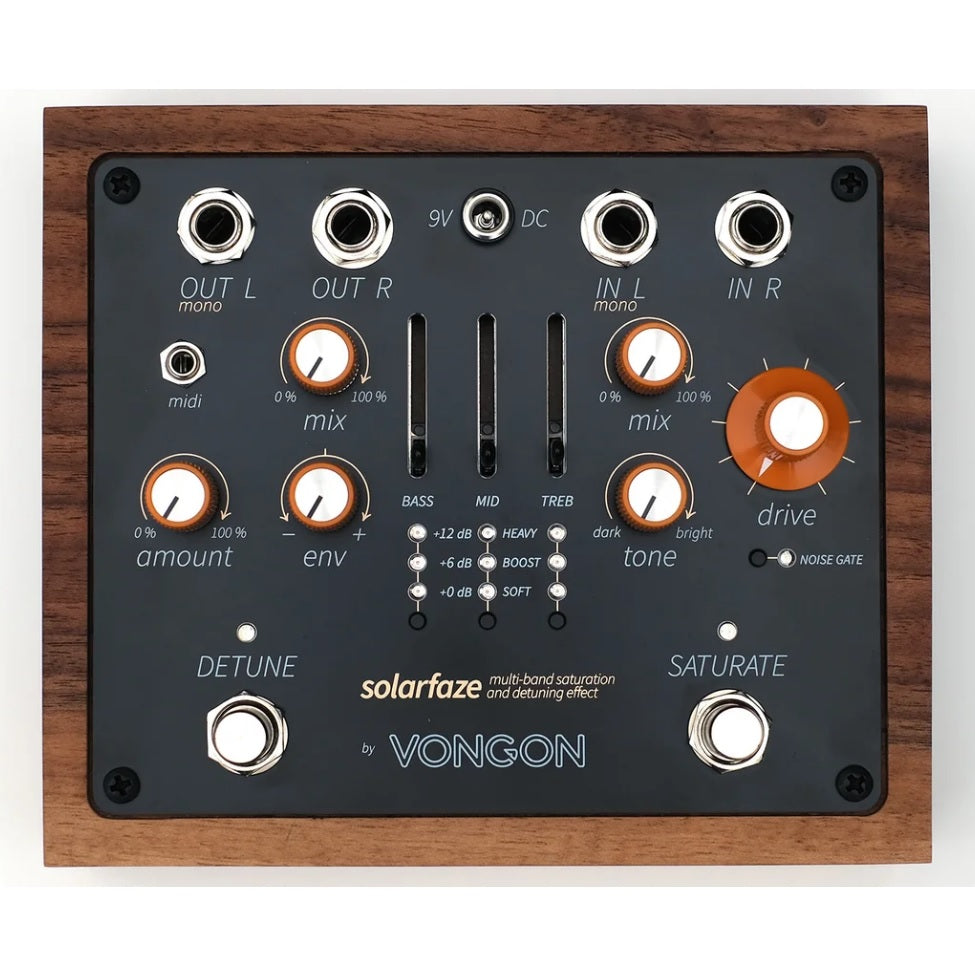 New Vongon Solarfaze Multi-Band Saturation & Detuning Guitar Effects Pedal