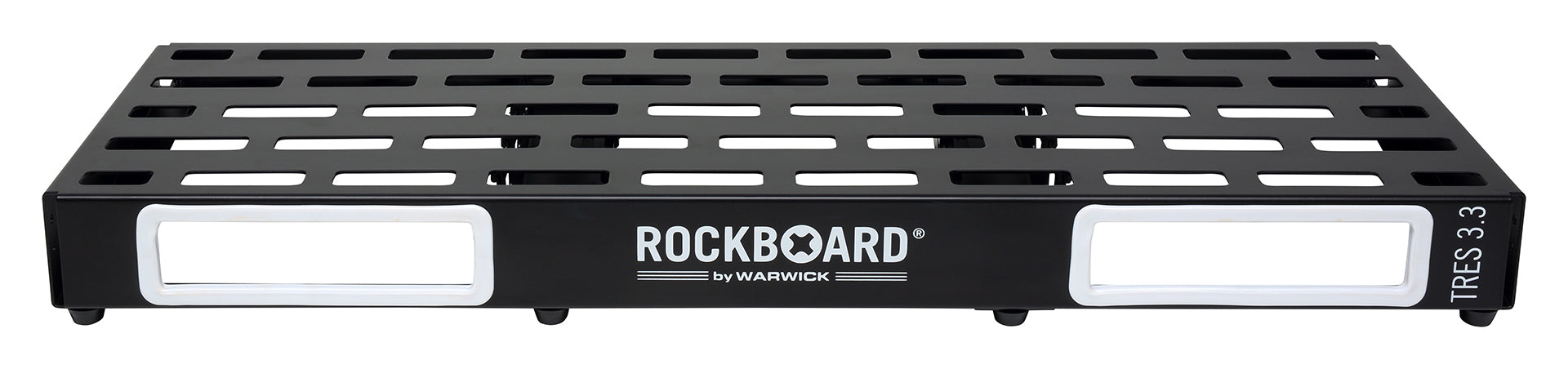 RockBoard Tres 3.3 pedalboard black aluminum slotted top surface