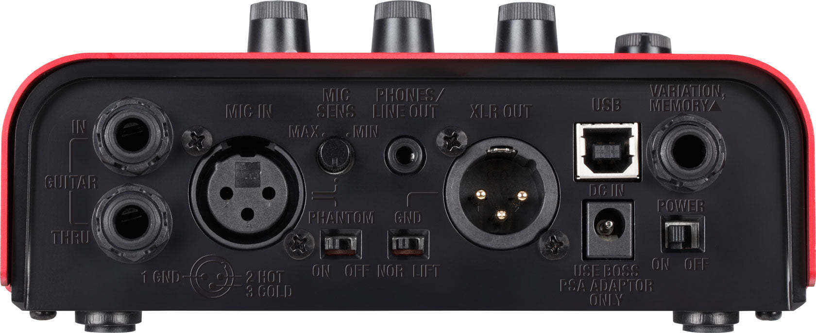 Boss VE-2 Vocal Harmonist pedal side view